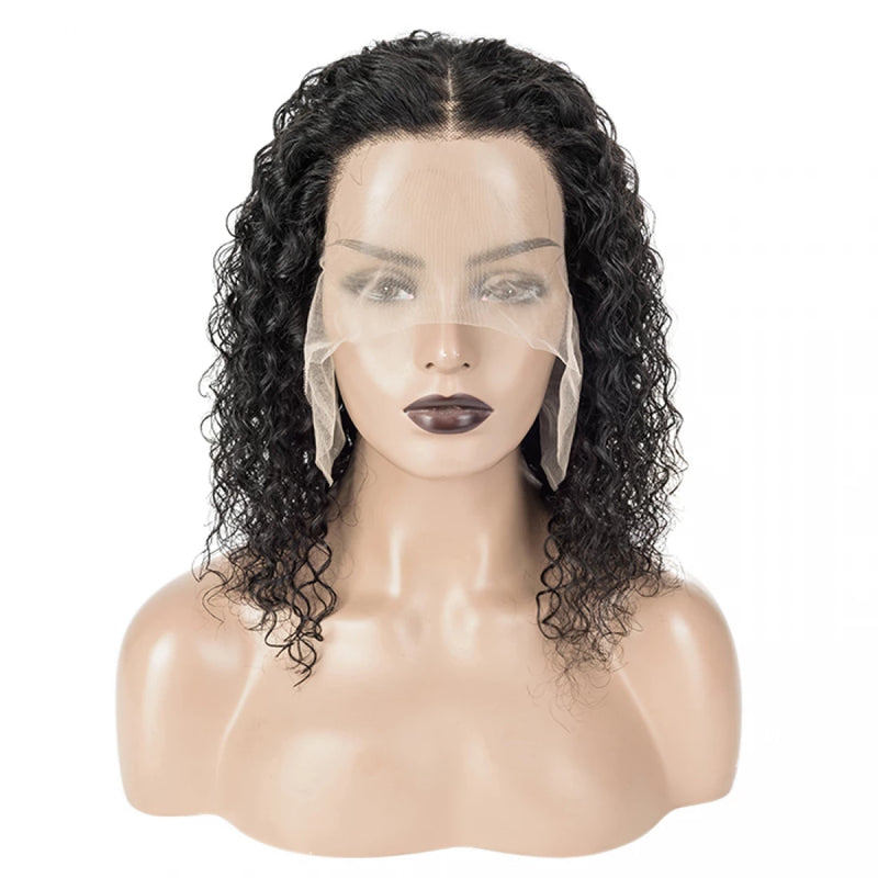 10-14 Inch Pre-Plucked 13"x4" Lace Front Water Wavy Bob Wig 150% Density (T) 44
