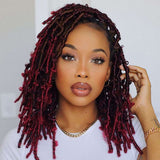 #Burgundy+#1B Two Colors Afro Kinky Bulk Human Hair For Braiding DreadLock