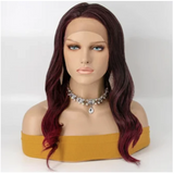 Ombre Body Wavy Free Part Lace Front Wig Synthetic Wigs (T) 240