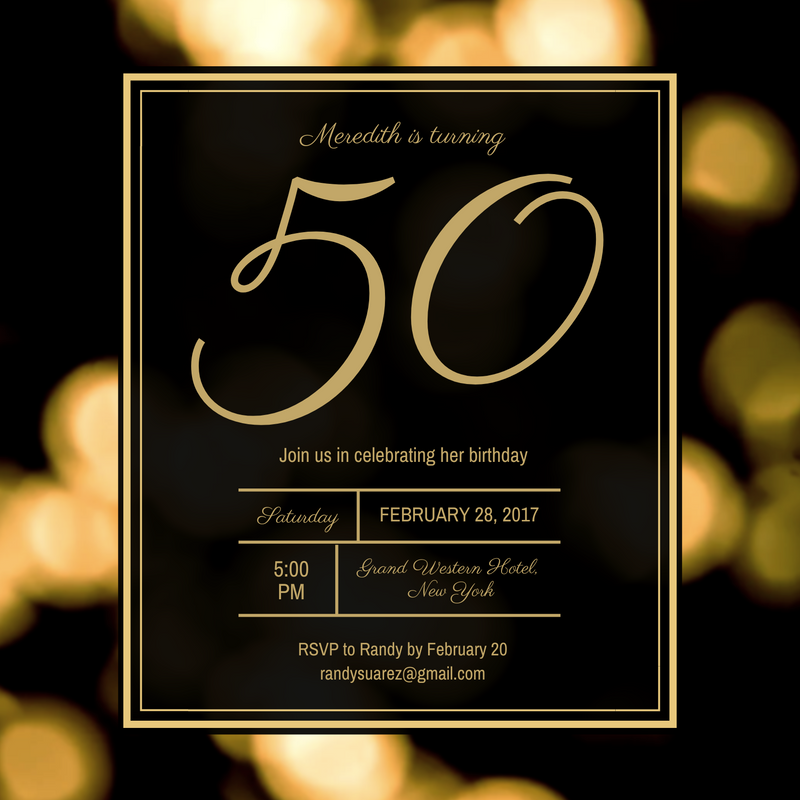 Turning 50 Invitations