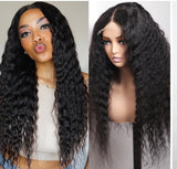 Bohemian Curly Glueless 5X5 Lace Closure Human Hair Wig