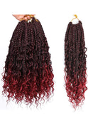 8 Pack Bohomian Box Braid Crochet Synthetic Braiding Hair