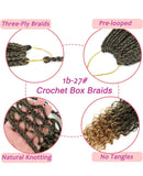 8 Pack Bohomian Box Braid Crochet Synthetic Braiding Hair