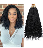 8 Pack Bohomian Box Braid Crochet Synthetic Braiding Hair