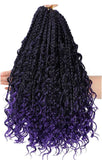 8 Pack Bohomian Box Braid Crochet Synthetic Braiding Hair