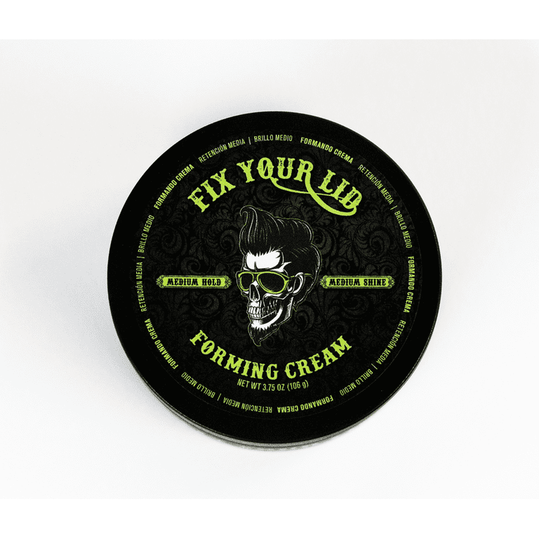Fix Your Lid Forming Shine Enhancing Hair Styling Cream, Medium Hold & Shine, Cruelty-Free 3.75 Oz