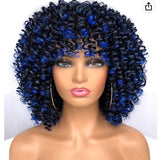 Synthetic Fiber Soft Hair Short Curly Wig Mixed With Colors 271