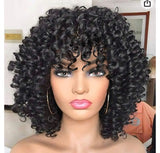 Synthetic Fiber Soft Hair Short Curly Wig Mixed With Colors 271