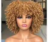 Synthetic Fiber Soft Hair Short Curly Wig Mixed With Colors 271