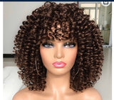 Synthetic Fiber Soft Hair Short Curly Wig Mixed With Colors 271