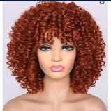 Synthetic Fiber Soft Hair Short Curly Wig Mixed With Colors 271