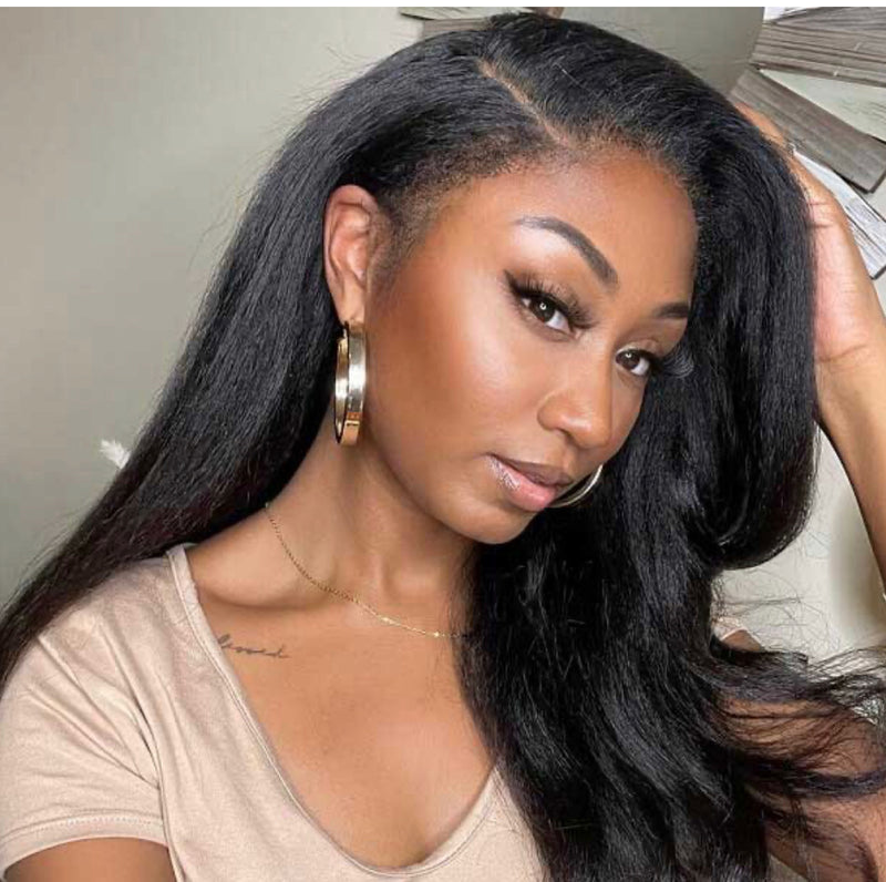 Front Human Hair Wigs with Curly Baby Hair Glueless Wig