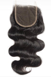 10-20 Inch 4.5" x 4.5" Upgrade Body Wavy Free Parted Lace Closure #1B Natural Black
(T) 45