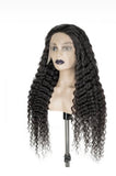 28-34 Inch Brazilian Virgin Hair 13"x4" Full Frontal Lace Wig Deep Wavy 200% Density (T) 102