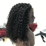 14 Inch Kinky Curly Transparent Frontal Lace Wig (A) 76