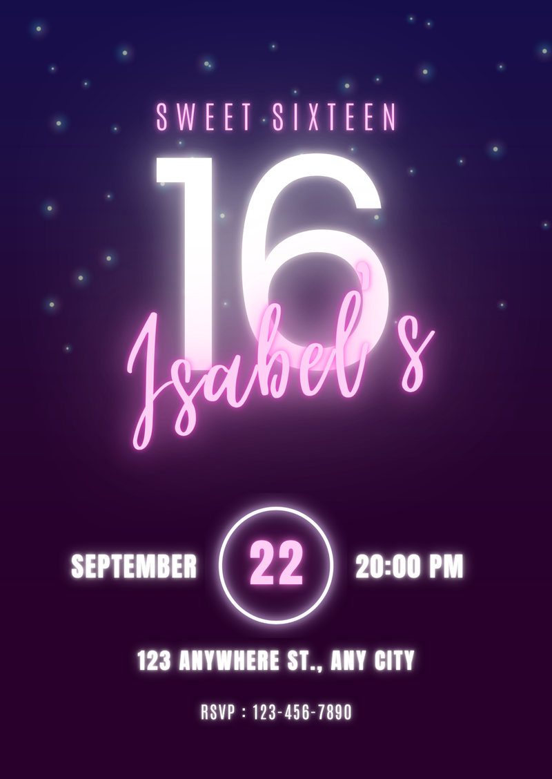 Sweet 16 Invitations