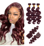 Beauty Is Key Boutique Body Wave Bundles With Closure Remy Brazilian Human Hair Burgundy 99J Dyed 3 Bundles With 4x4 Closure
Length Body Wave Bundles With Closure Remy Brazilian Human Hair Burgundy 99J Dyed 3 Bundles With 4x4 Closure