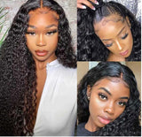 Beauty Is Key Boutique Glueless Pre-cut 4x6 HD Lace Closure Human Hair Wigs Deep Curly Wear & Go Wig