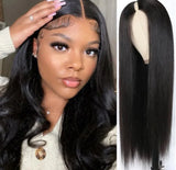 Beauty Is Key Boutique Virgin Remy Super Natural V Part Straight Human Hair Glueless 0 Skill Needed Wig