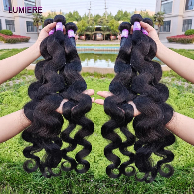 Body Wave Bundles Brazilian Hair Weave Bundles 1/3/4 PCS Raw Human Hair Bundles Deal Remy Hair Extensions