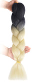 Ombre Braiding Hair Kanekalon Jumbo Braid Synthetic Braiding Hair/Lot Braid in Hair Extensions (Black-Blonde)