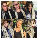 Ombre Braiding Hair Kanekalon Jumbo Braid Synthetic Braiding Hair/Lot Braid in Hair Extensions (Black-Blonde)