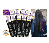 10 Pack Value Deal - Premium Soft Pre Stretched 2oz. Braiding Hair