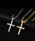 Cross Pendant Necklace With 4mm Zircon