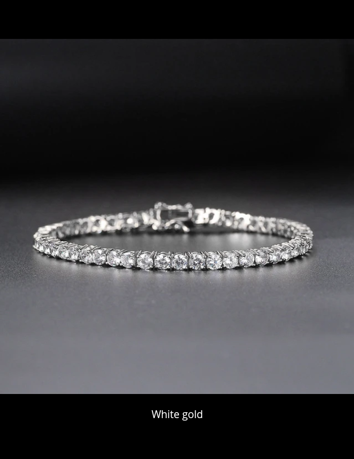 Iced Out Crystal Tennis Bracelet