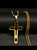 Cross Stainless Steel Choker Necklace