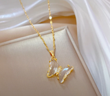 Luxury Zircon Butterfly Pendant Necklace