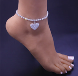 Heart anklets