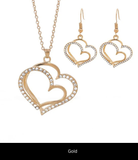 3 Pcs Set Heart Shaped Jewelry Set