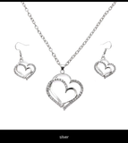 3 Pcs Set Heart Shaped Jewelry Set