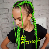 Lime Green Pre Stretched Hair Extensions 26Inch Pack of 3