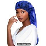 Long Satin Bonnets (long hair/braids) with Business Logo