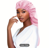 Long Satin Bonnets (long hair/braids) with Business Logo