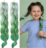 2Pcs Ombre Braiding Hair with Hair Extension Tinsel 24 Inches