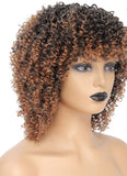 Kinky Curly Wig with Bangs