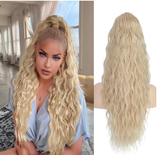 Blonde Drawstring Ponytail Extension for Women Long Curly 26Inch