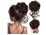 Messy Buns: scrunchie waves