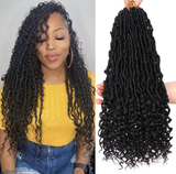 7 Pack of Faux Locs With Curly Ends 24 Inch Pre-looped For Women