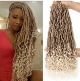 7 Pack of Faux Locs With Curly Ends 24 Inch Pre-looped For Women