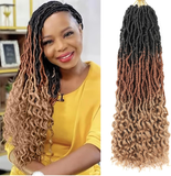 7 Pack of Faux Locs With Curly Ends 24 Inch Pre-looped For Women