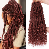 7 Pack of Faux Locs With Curly Ends 24 Inch Pre-looped For Women