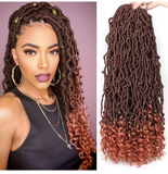 7 Pack of Faux Locs With Curly Ends 24 Inch Pre-looped For Women