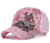 1Pc Bling Bling Sequins Butterfly Baseball Cap For Women