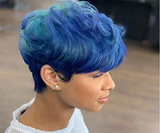 Short Pixie Cut Wig Ombre Hairstyle