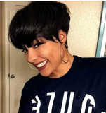 Short Bob Straight Natural Wave Pixie Cut None Lace Human Hair Wig