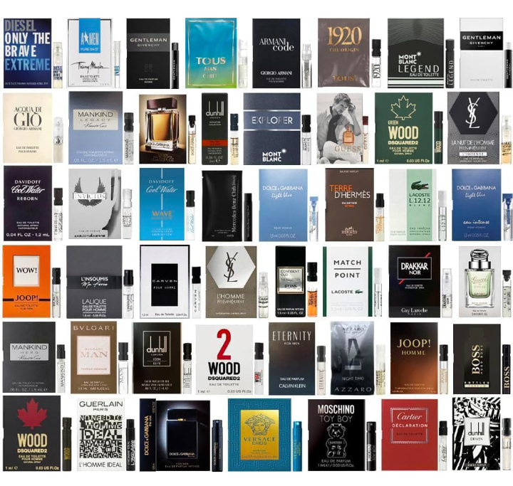 Men's Cologne Top Designer Best Rated Sample Lot - High End Niche Most Popular Fragrance Sampler Vial Set (15 Random Samples)